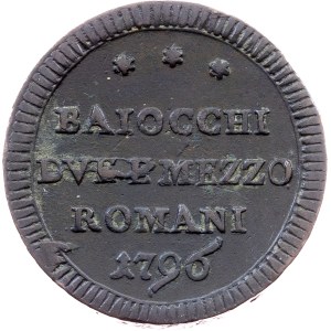 Vatican City, 2 1/2 Baiocchi 1796, Rome