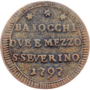 Vatican City, 2 1/2 Baiocchi 1797, San Severino Marche