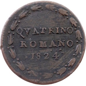 Vatican City, 1 Quattrino 1824, Rome