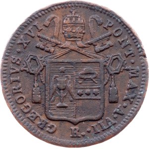 Vatican City, 1/2 Baiocco 1837, Rome