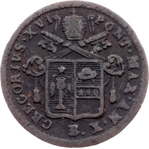 Vatican City, 1 Quattrino 1840, Bologna
