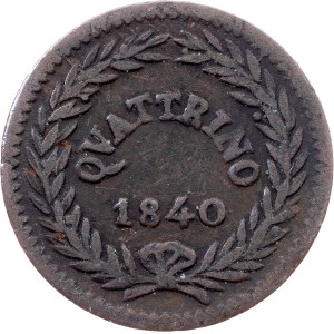 Vatican City, 1 Quattrino 1840, Bologna