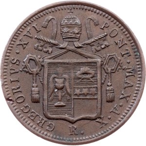 Vatican City, 1/2 Baiocco 1840, Rome