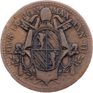 Vatican City, 1/2 Baiocco 1848, Rome