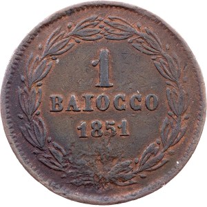 Vatican City, 1 Baiocco 1851