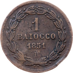 Vatican City, 1 Baiocco 1851, Rome