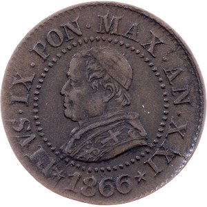 Vatican City, 1 Centesimo 1866, Rome