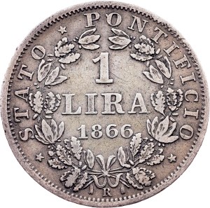 Vatican City, 1 Lira 1866, Rome