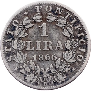 Vatican City, 1 Lira 1866, Rome