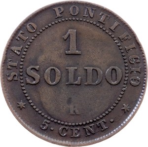 Vatican City, 1 Soldo 1866, Rome