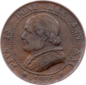 Vatican City, 1 Soldo 1866, Rome