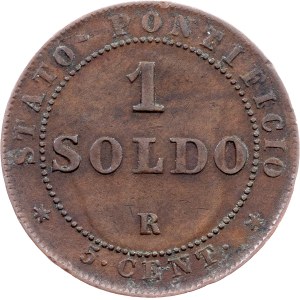 Vatican City, 1 Soldo 1866, Rome