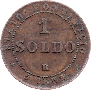 Vatican City, 1 Soldo 1866, Rome