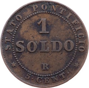 Vatican City, 1 Soldo 1866, Rome