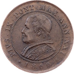 Vatican City, 2 Soldi 1866, Rome