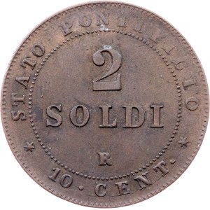 Vatican City, 2 Soldi 1866, Rome