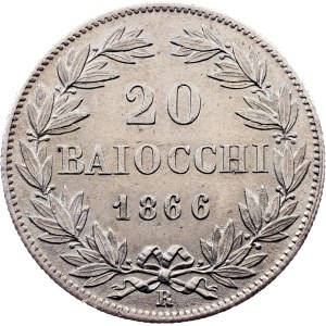 Vatican City, 20 Baiocchi 1866, Rome