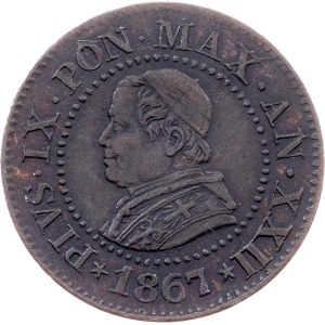 Vatican City, 1 Centesimo 1867, Rome