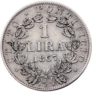 Vatican City, 1 Lira 1867, Rome