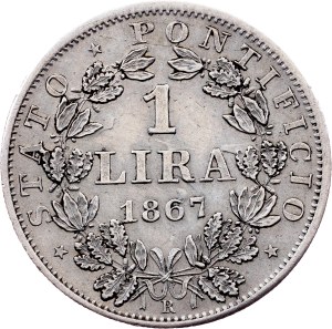 Vatican City, 1 Lira 1867, Rome