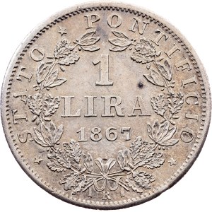 Vatican City, 1 Lira 1867, Rome