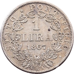 Vatican City, 1 Lira 1867, Rome