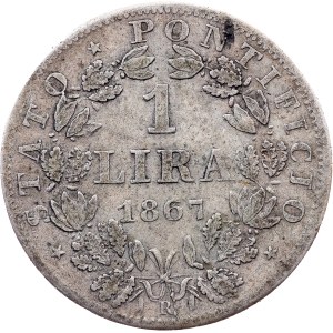 Vatican City, 1 Lira 1867, Rome