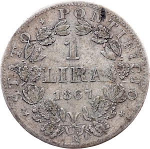 Vatican City, 1 Lira 1867, Rome