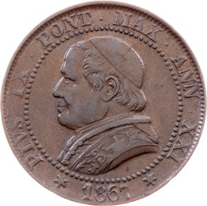 Vatican City, 1 Soldo 1867, Rome