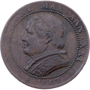 Vatican City, 1 Soldo 1867, Rome