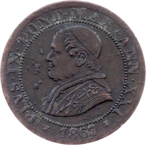 Vatican City, 1/2 Soldo 1867, Rome