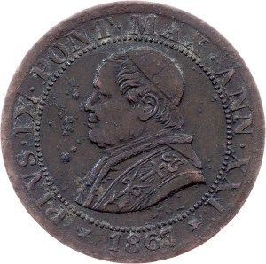 Vatican City, 1/2 Soldo 1867, Rome