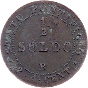 Vatican City, 1/2 Soldo 1867, Rome