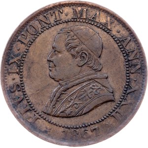 Vatican City, 1/2 Soldo 1867, Rome