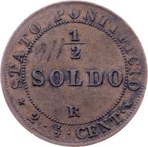 Vatican City, 1/2 Soldo 1867, Rome