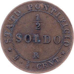 Vatican City, 1/2 Soldo 1867, Rome