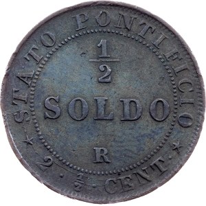 Vatican City, 1/2 Soldo 1867, Rome