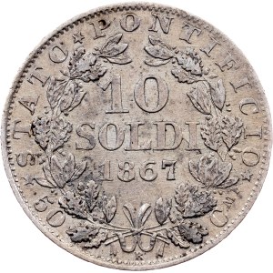 Vatican City, 10 Soldi 1867, Rome