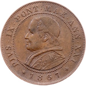 Vatican City, 2 Soldi 1867, Rome