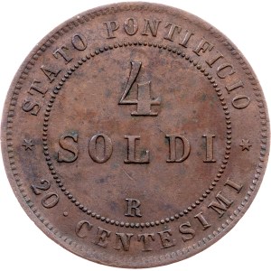 Vatican City, 4 Soldi 1867, Rome