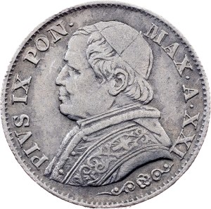 Vatican City, 5 Soldi 1867, Rome