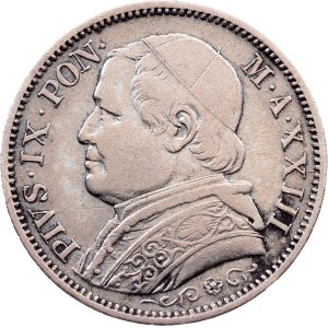 Vatican City, 1 Lira 1868, Rome
