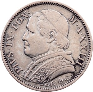 Vatican City, 1 Lira 1868, Rome