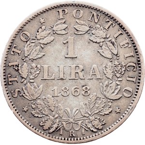 Vatican City, 1 Lira 1868, Rome