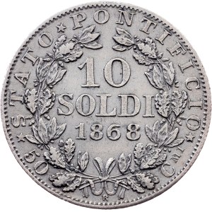 Vatican City, 10 Soldi 1868, Rome