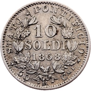 Vatican City, 10 Soldi 1868, Rome