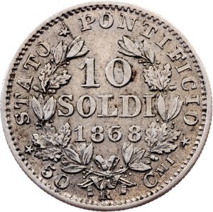Vatican City, 10 Soldi 1868, Rome