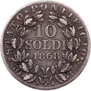 Vatican City, 10 Soldi 1868, Rome