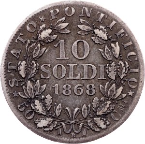Vatican City, 10 Soldi 1868, Rome