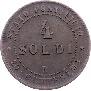 Vatican City, 4 Soldi 1868, Rome